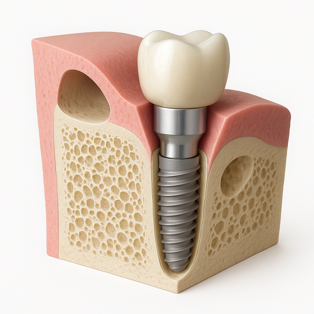 Implants dentaires et prothèses